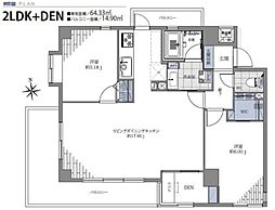 ラ・フォルム神楽坂 1SLDKの間取図画像