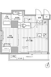 GranForks神田イーストタワー 1LDKの間取図画像