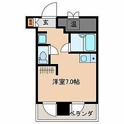 サンクレストビル ワンルームの間取図画像