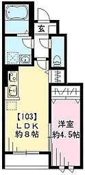 クラフトフォレスト 1LDKの間取図画像