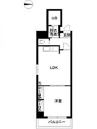 スカイコート中野2 1LDKの間取図画像