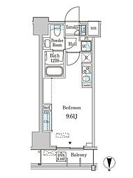 ジェイピーノイエ西蒲田(JP noie 西蒲田) ワンルームの間取図画像