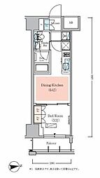 Urbanex秋葉原EAST3 1DKの間取図画像