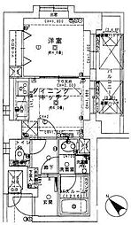 ライオンズマンション月島第2 1DKの間取図画像