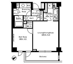 パークアクシス学芸大学 1LDKの間取図画像