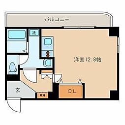 メイフェアハウス三田 ワンルームの間取図画像