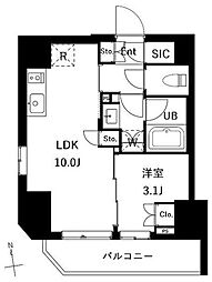 エスグランデ御徒町 1LDKの間取図画像