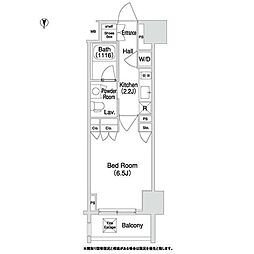 COMFORIA門前仲町 1Kの間取図画像