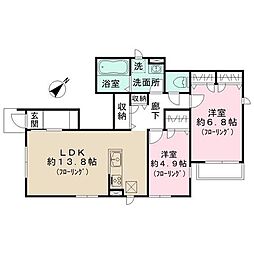 南台テラス 2LDKの間取図画像