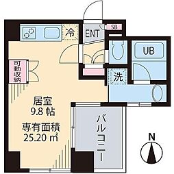 ビイルーム高円寺 ワンルームの間取図画像
