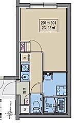 マキシヴシティ南品川 1Kの間取図画像