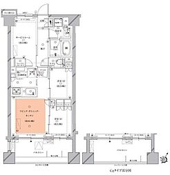 オーパスレジデンス目黒洗足 2SLDKの間取図画像