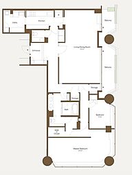 赤坂溜池タワー 2LDKの間取図画像