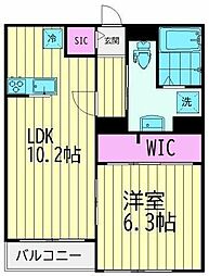 エスフラットV(S-FLAT V) 1LDKの間取図画像