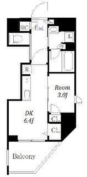 イニシア新宿早稲田 ｜東京都新宿区西早稲田１丁目(賃貸マンション1DK・8階・30.74㎡)の写真 その2