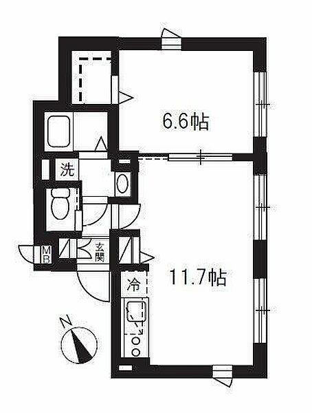 エルファーロ池尻 104｜東京都世田谷区池尻２丁目(賃貸マンション1LDK・1階・40.64㎡)の写真 その2