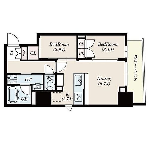 S-RESIDENCE日本橋馬喰町Aere 202｜東京都中央区日本橋馬喰町１丁目(賃貸マンション2DK・2階・40.01㎡)の写真 その2