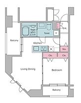 ピアネッタ汐留 1105 ｜ 東京都港区東新橋２丁目4-8（賃貸マンション1LDK・11階・43.86㎡） その2