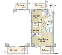 ラフォンテ麻布十番  ｜ 東京都港区東麻布３丁目5-7（賃貸マンション1LDK・4階・55.92㎡） その2