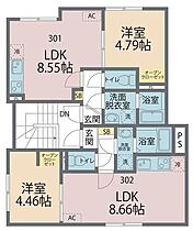 コーポSASAKI 302 ｜ 東京都渋谷区笹塚１丁目38-16（賃貸アパート1LDK・3階・29.41㎡） その2