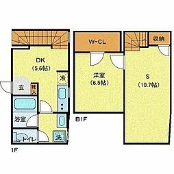 プライベートプレイス広尾 1階1SDKの間取り