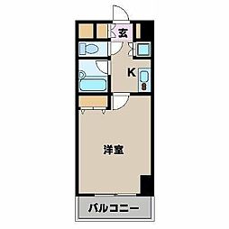 スカイコートお茶の水 2階1Kの間取り