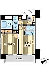 ラポール三田 901 9階1DKの間取り