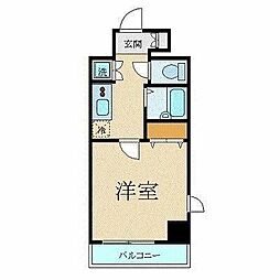 スカイコートヴィーダ五反田ウエスト 12階1Kの間取り