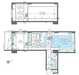 ズーム広尾 3階1LDKの間取り