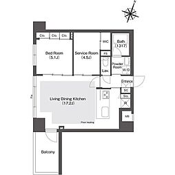 スタイリオ目黒大橋ヒルサイド 3階1SLDKの間取り