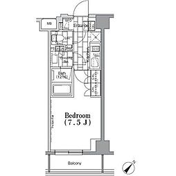ワンルーフフラット月島 209 2階1Kの間取り