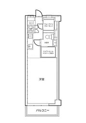 月島福寿マンション 6階1Kの間取り