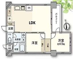 新宿第2アルプスマンション 12階2LDKの間取り