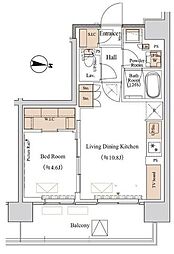 ブランシエスタ木場 11階1LDKの間取り