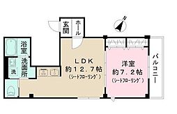 メゾン・ド・コール 2階1LDKの間取り