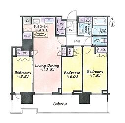 間取図画像 3LDK