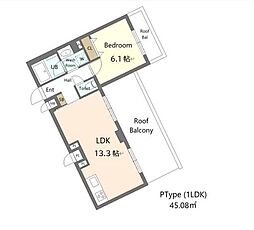 アリビス新江古田 3階1LDKの間取り