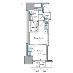 ルフォンプログレ秋葉原イースト 1101 11階1DKの間取り