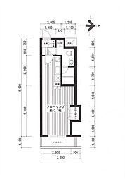 広尾レジデンス（広尾3-9） 2階ワンルームの間取り