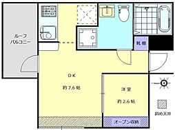 レコリード中野新橋 3階1DKの間取り