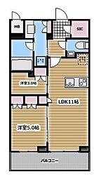 クレストコート池上六丁目 4階2LDKの間取り