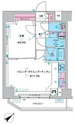 ジェノヴィア三ノ輪3スカイガーデン 4階1LDKの間取り