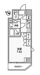 アークマーク巣鴨 8階1Kの間取り