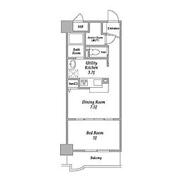 エル・グランピア 4階1SLDKの間取り