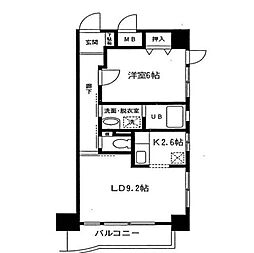 エル・グランピア 6階1LDKの間取り