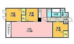 ザベルーガ世田谷レジデンス 2階2SLDKの間取り