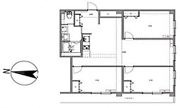長興新中野マンション 3階3LDKの間取り