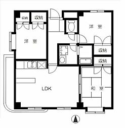 タチマンション沼袋 2階3LDKの間取り