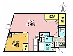 Ｇ．Ｔ．Ａ．　中野坂上 5階2LDKの間取り