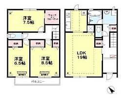 コモレビ大蔵 1階3LDKの間取り